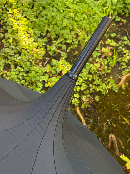 Margaux Black Pagoda Umbrella | Metal Frame | Rain and Sun Protection