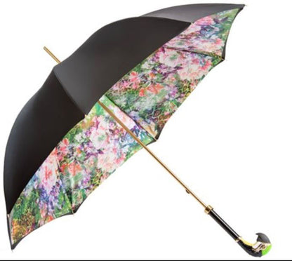 Anti UV Parrot Umbrella | Pasotti Luxury | Enameled Brass Handle | Free Shipping