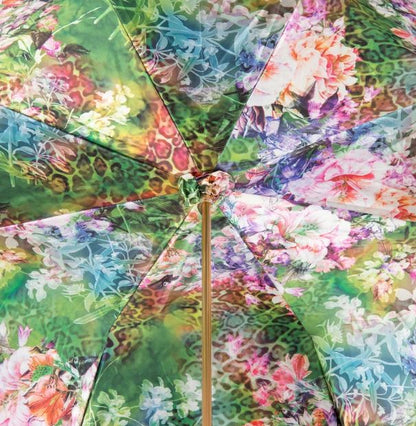 Anti UV Parrot Umbrella | Pasotti Luxury | Enameled Brass Handle | Free Shipping