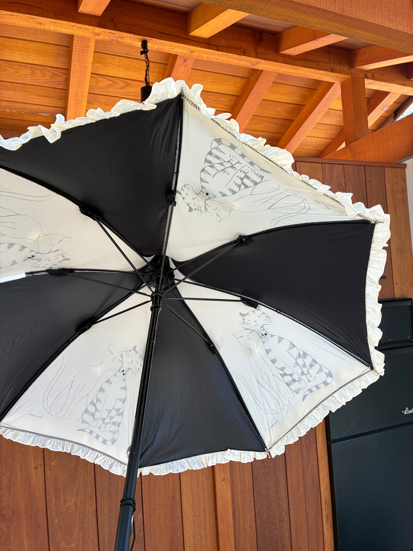 Bijou & Belle Cats Pagoda Umbrella | Guy de Jean Collector"s Item | Free Shipping