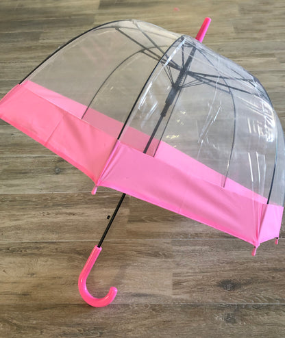 Everyday Pink Clear Bubble Umbrella | Safe Tips | Auto Open