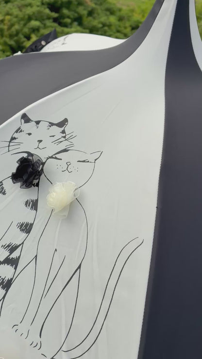 Bijou & Belle Cats Pagoda Umbrella | Guy de Jean Collector"s Item | Free Shipping