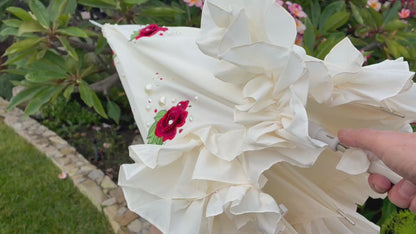 Clara Vintage Rose Romance and Pearls  | Made-to-Order | 100% waterproof