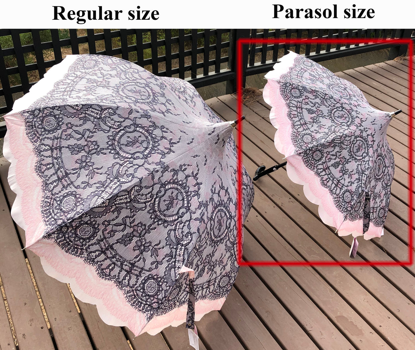 Encaje estampado rosa suave de Chantal Thomass | Anti-UV | Hecho a mano en Francia | Envío gratuito