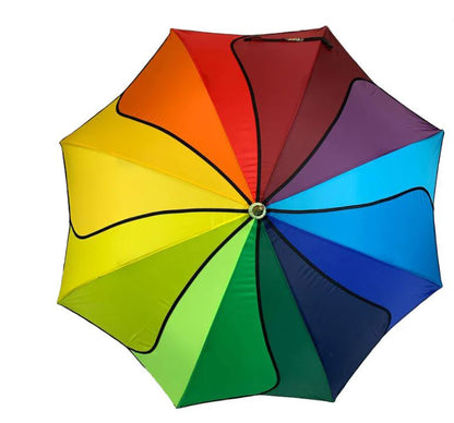 Swirl Rainbow Umbrella | 8 ribs 16 panels