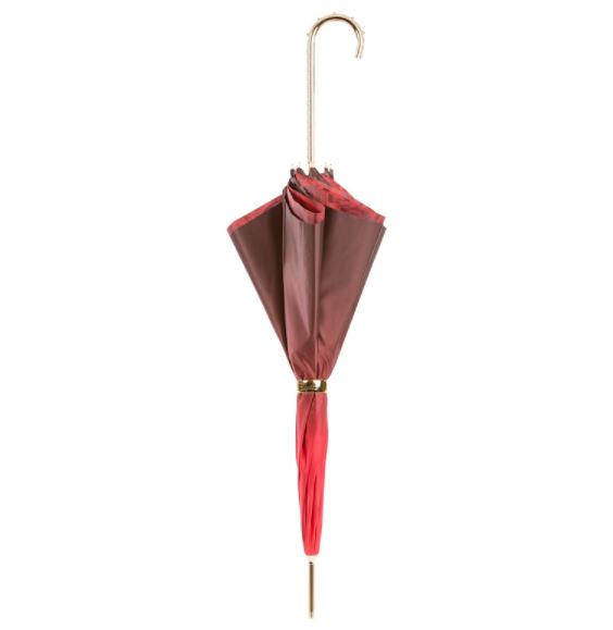 Red Roses Luxury Umbrella By Pasotti | Double Layer Canopy | Free Shipping