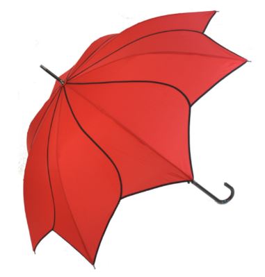 Sporty Swirl Red/Black Umbrella | Fun and Sturdy | Reinforced Ribs