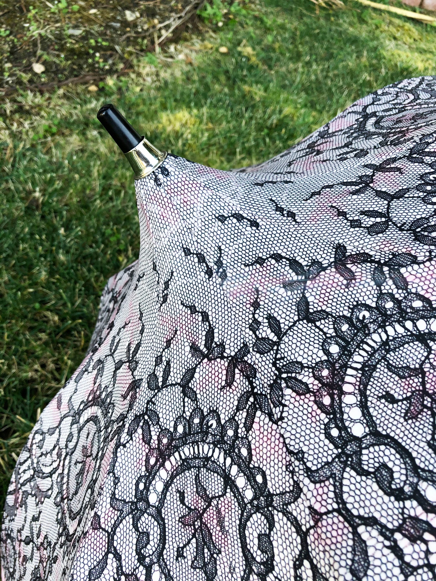 Encaje estampado rosa suave de Chantal Thomass | Anti-UV | Hecho a mano en Francia | Envío gratuito