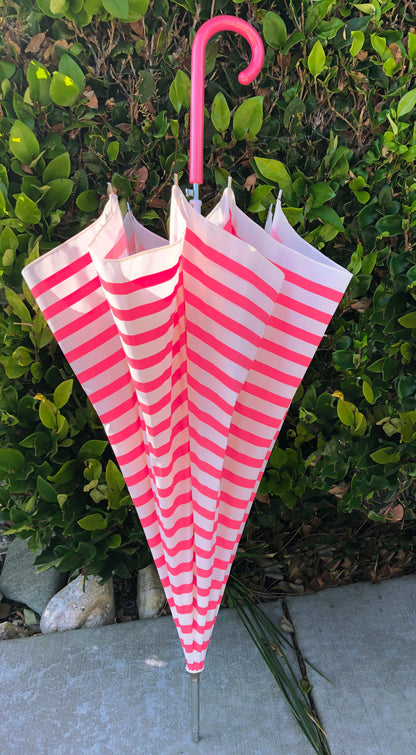 Lisbeth Dahl Pink Stripes Umbrella | European Dome Shape