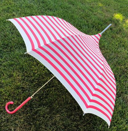 Lisbeth Dahl Pink Stripes Umbrella | European Dome Shape