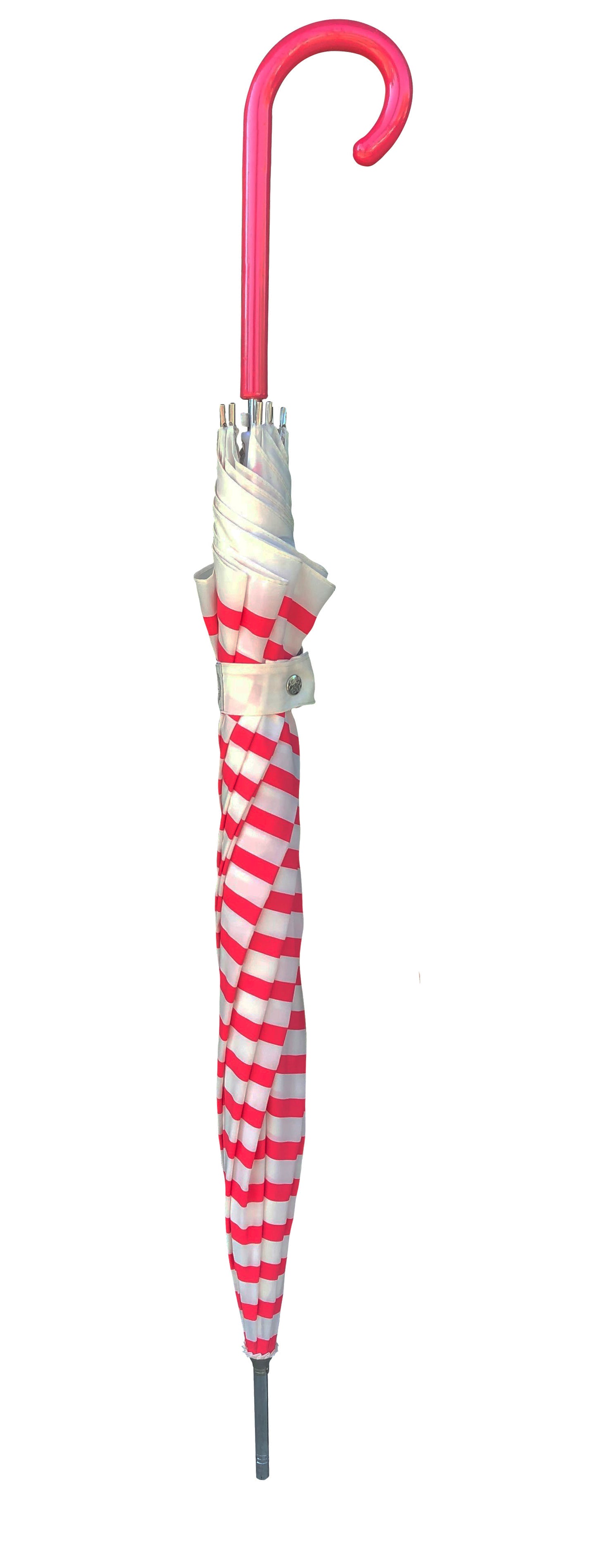 Lisbeth Dahl Pink Stripes Umbrella | European Dome Shape
