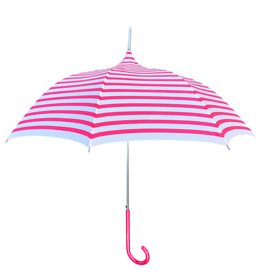 Lisbeth Dahl Pink Stripes Umbrella | European Dome Shape